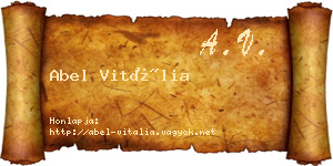 Abel Vitália névjegykártya